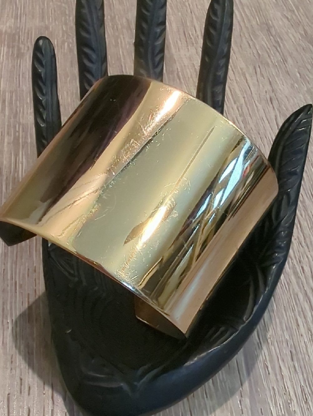 Vintage Vendome Gold Wide Cuff Bracelet